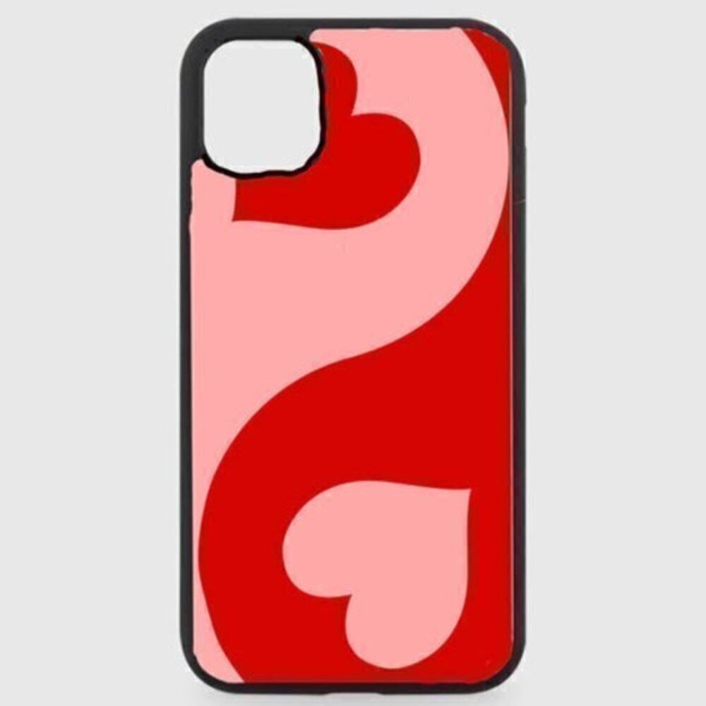 Red Yin Yang Heart Phone Case